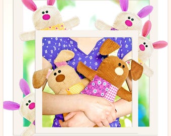 Snuggle Bunnies: Wzór na pluszową zabawkę w kształcie króliczka (do pobrania w wersji cyfrowej)