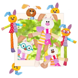 Scrappy Little Bunnies: Easter Rabbit Soft Toy Pattern (PDF)