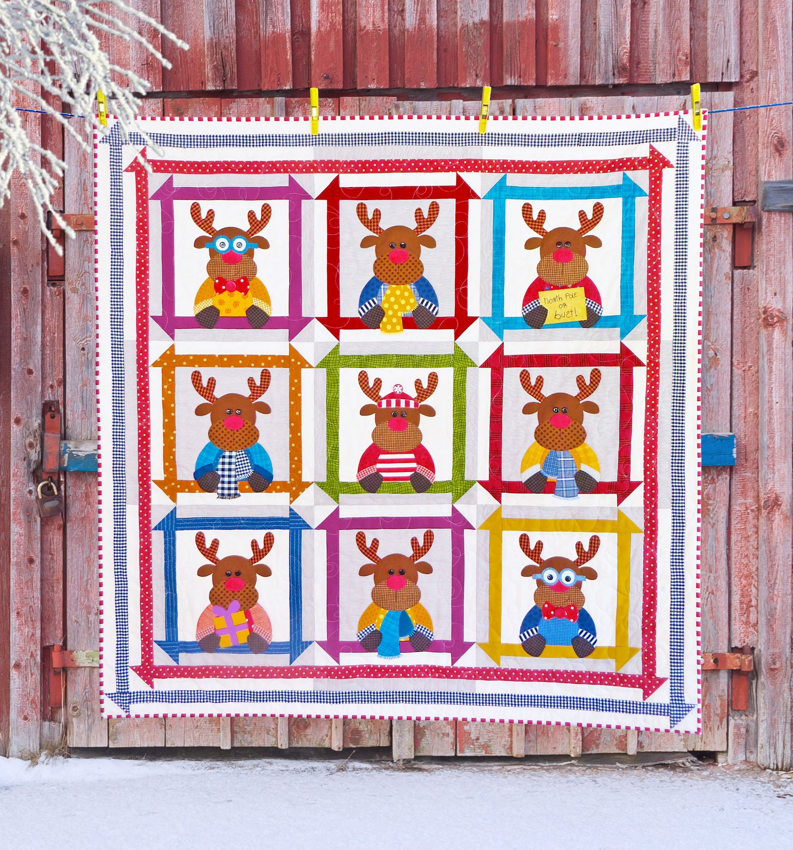 Reindeer Games PDF Quilt Pattern Quilt Patterns Christmas Etsy