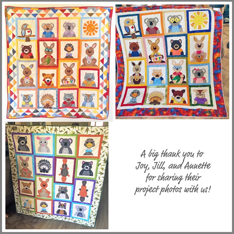 The Land Down Under PRINTED Quilt Pattern Applique Quilt Etsy Australia