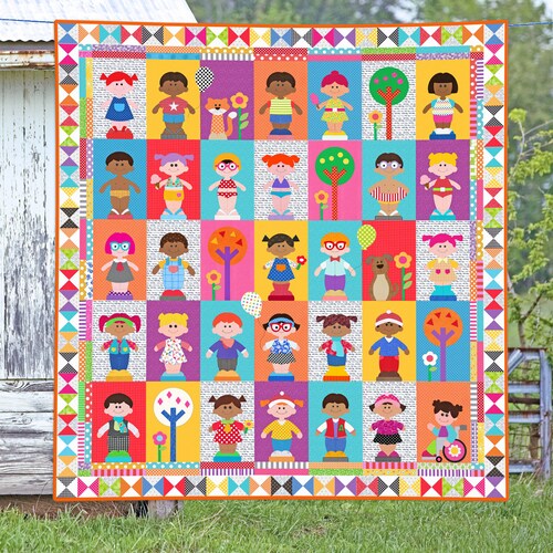 Paper Dolls DIGITAL PDF Quilt Pattern Applique Quilt Etsy