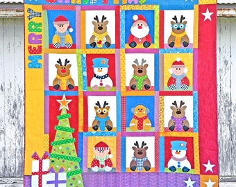 Santa's House | DIGITAL PDF Quilt Pattern | Applique Quilt Patterns | Kid's Quilt Patterns | Christmas Quilt Patterns | Red Boot Quilt Co