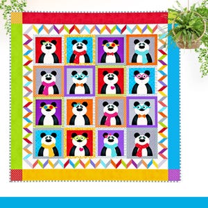 Panda Party Digital Quilt Pattern