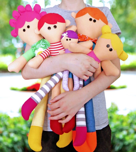 My Family PDF Doll Pattern | Patterns | Kids | Cloth Dolls | Rag Dolls | Toys | Soft Toys | Kids Dolls | Easy Doll Pattern