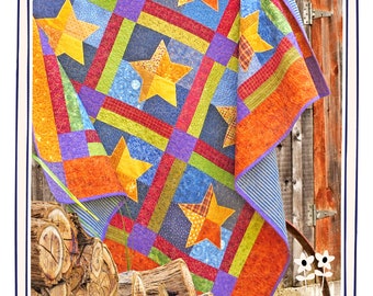 Étoiles de la grange : motif de courtepointe appliqué Étoiles rustiques (PDF)