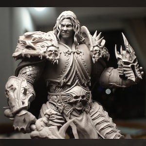Arthas Lich King - STL File Instructions 3D Print STL | fantasy Figure file | Lich King Model | Digital Download Resin Statue