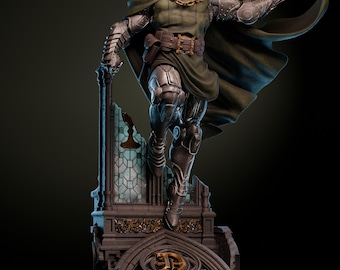 Doctor Doom + Busto Modelo para impresión 3D STL Dr. Doom — Estatua de diorama realista de nivel maestro