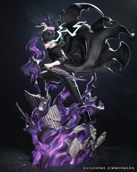 Solo Leveling Sung Jin Woo - Monarch of Shadows | Anime Diorama 3D Print | Sung Jin Woo Statue | King of the Dead | Resin STL