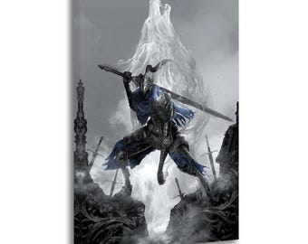 Póster de la película Dark Souls, lienzo, arte de pared, decoración de pared para sala de estar, pósteres para el hogar