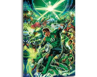 War of the Green Lanterns Canvas Print, Comic Book Art