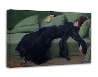 Póster de pared con imagen de una joven decadente para decorar las paredes de la sala de estar.