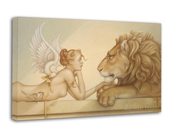 Sueño del desierto, Michael Parks, fantasía, animales místicos, póster para pared, impresión, decoración de paredes de sala de estar, pósteres para el hogar