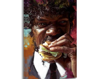 Jules Winnfield Canvas Print, Pulp Fiction Art, Living Room Decor