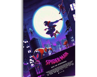 Película Spider-Man: Un nuevo universo 6, pintura sobre lienzo, arte de pared, póster, impresión de imagen, decoración de paredes de sala de estar, pósteres para el hogar