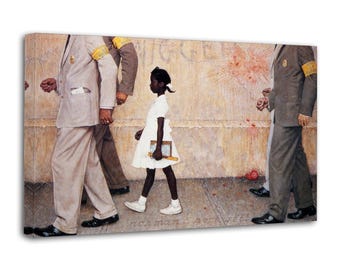 Norman Rockwell Canvas Print: The Problem We All Live With, Civil Rights Art