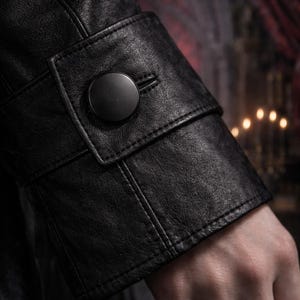Handmade Gothic Vampire Leather Trench Coat - Classic Halloween Costume - Steampunk Victorian Cosplay Outfit - Gift for Him