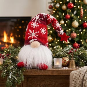 LED ansiktslös jultomte plysch, skandinavisk tomtetomte, ljusupplyst juldekoration (20 cm/30 cm)