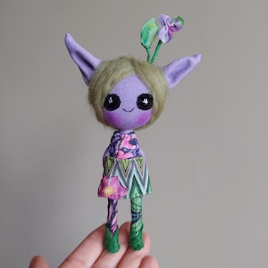 Goblin Girl Magical Elf Doll Handmade Artdoll Fantasy Pixie Fairytail Special Character Doll  Art  OOAK Collectible doll Gift Decor Fun Cute