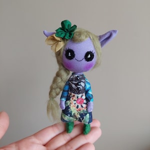 Goblin Girl Magical Elf Doll Handmade Artdoll Fantasy Pixie Fairytail Special Character Doll  Art  OOAK Collectible doll Gift Decor Fun Cute