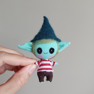 Miniature Leprechaun Gnome Goblin Elf Doll Handmade  Fantasy Pixie Fairytail Special Doll  Art Figurine OOAK Collectible Gift Decor Fun