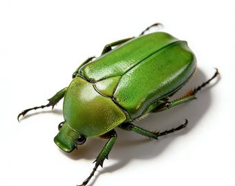 Ejemplar auténtico de escarabajo rosa iridiscente verde / Taxidermia entomológica de origen ético / Regalo decorativo para vitrina de curiosidades para amantes de los insectos