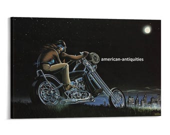 Easyriders Under The Moon David Mann Art Classic Leinwand Malerei Wand Dekor Kunstwerk Print Poster