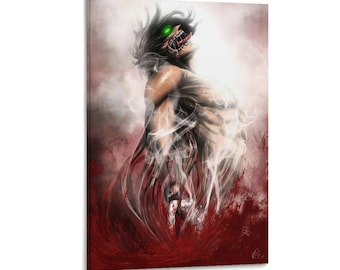 Tytan Japón Anime Eren Yeager Lienzo Pintura Decoración de pared Obra de arte Impresión Póster Habitación Hogar