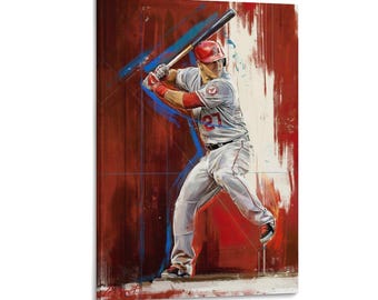 "Amerikanische Baseball ""Trout"" Klassische Seaside Landschaft Leinwand Gemälde Wand Dekor Kunstwerk Druck Poster."