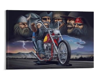 The Artist's Wahl Sammlung von David Mann Motorrad Poster Leinwand Malerei Wand Dekor Druck