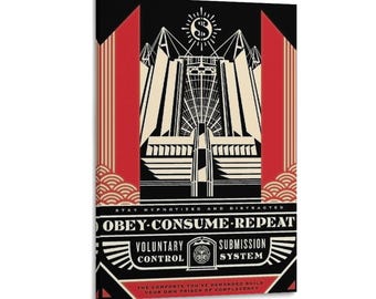 OBEY GIANT Shepard Fairey Kirche des Verbrauchs SN Leinwand-Malerei-Wand-Dekor-Druck Plakat