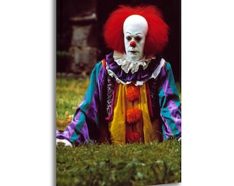 Pennywise IT (1990) Vintage Horror Halloween Spooky Leinwand Malerei Wand Dekor Kunstwerk Druck Poster