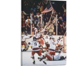 1980 Olympisches Hockey Wunder auf ICE olympische Leinwand Malerei Wand Druck Poster Raum Dekor