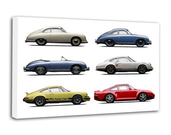 Auto 911 SC Motorsports Auto Super Carrera Modell Leinwand Gemälde Wand-Dekor Druck Poster