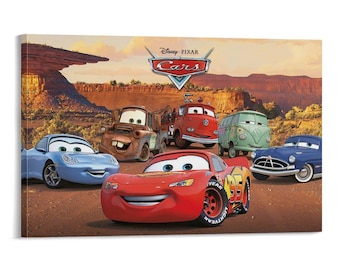 Film Poster McQuean Cars Leinwand Malerei Wand Dekor Kunstwerk Druck Poster Wohnzimmer Zuhause