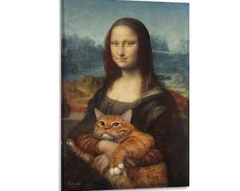 Mona Lisa Tier Leinwand Kunst Malerei Wand Dekor Kunstwerk Druck Poster Wohnzimmer Zuhause