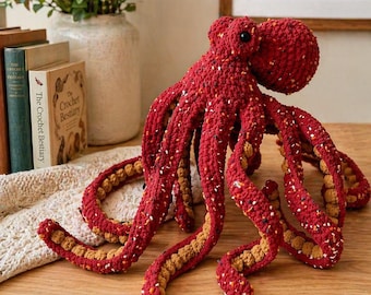 Crochet Octopus Pattern, Chunky Chenille Amigurumi Tutorial (PDF Download)