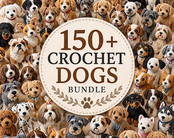 150+ Crochet Dog Patterns Bundle | Amigurumi Dog PDF | Beginner Friendly Crochet Pattern | Instant Download | Dog Breed Crochet Pattern Book