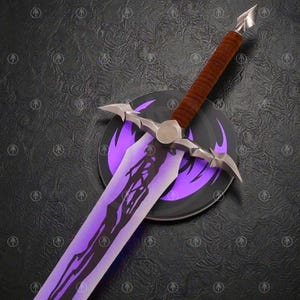 Solo Leveling Demon King's Longsword 1:1 Full Size Metal 47”with Plaque