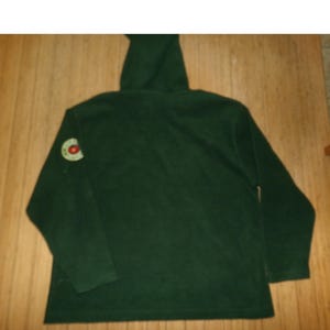 Disney Womens Mickey Mouse SZ SMALL Fleece Hoodie Green Lace Up Pullover Vintage image 6
