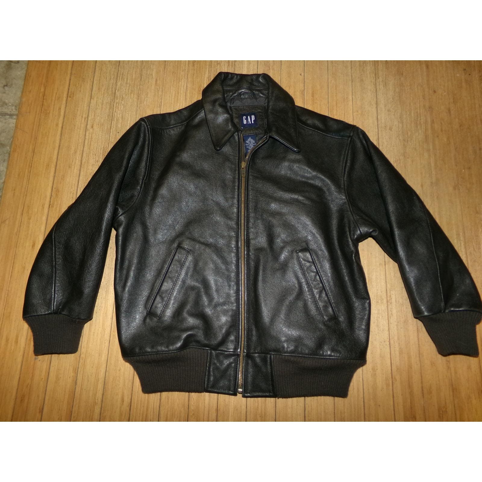 Vintage Gap Leather Jacket - Etsy