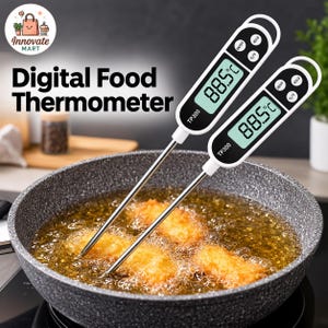 Digital Kitchen Thermometer, Instant Read Food Temperature Probe, Cooking Meat BBQ Oil Frying Thermometer