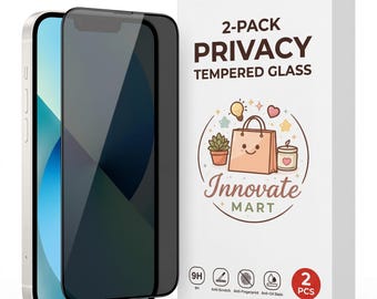 Pellicola protettiva per la privacy per iPhone serie 11-17 / Confezione da 2 in vetro temperato / Protezione HD anti-spionaggio per il display