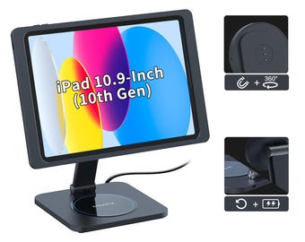 Soporte magnético plegable Emonita A8 para iPad con estuche de carga (10.ª generación, 10,9 pulgadas)