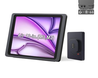 Soporte de pared magnético Emonita A10 (M2) para iPad Air de 13 pulgadas (M2) con estuche de carga rápida de 18 W