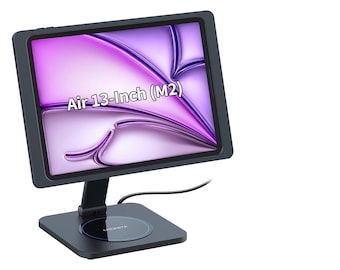 Soporte magnético plegable Emonita A10(M2) para iPad Air de 13 pulgadas (M2) con estuche de carga y base de aleación de aluminio