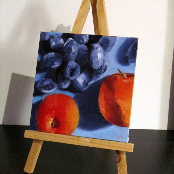 Daily Painting 05 - Apples and Plums - free shipping