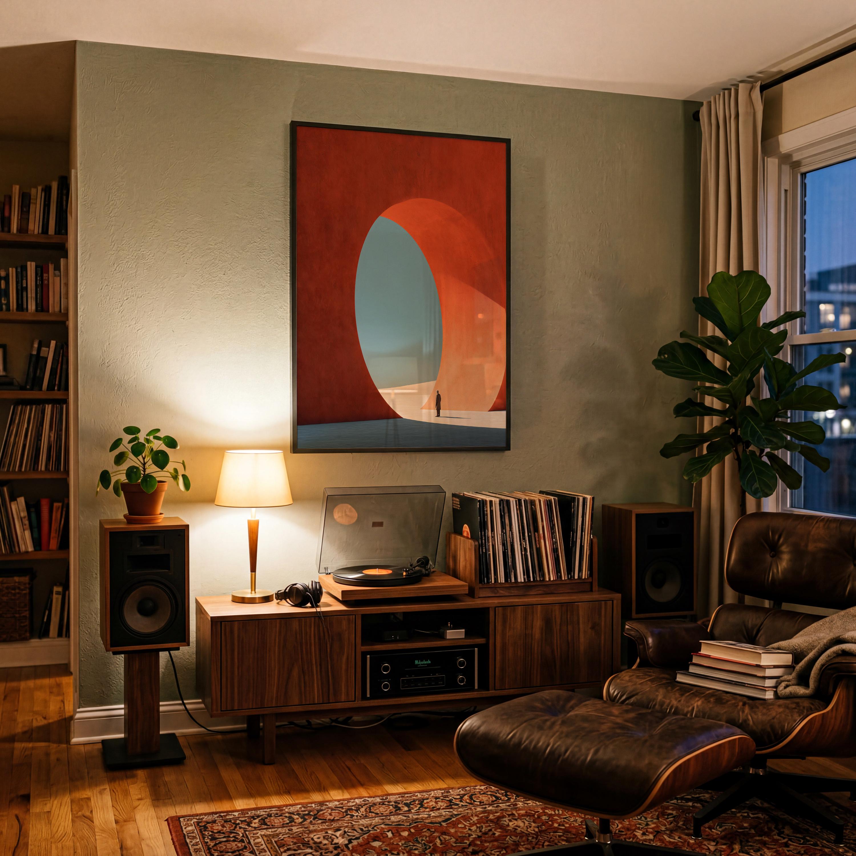 Abstract Terracotta Arch Wall Art | Minimalist Architecture Print ...