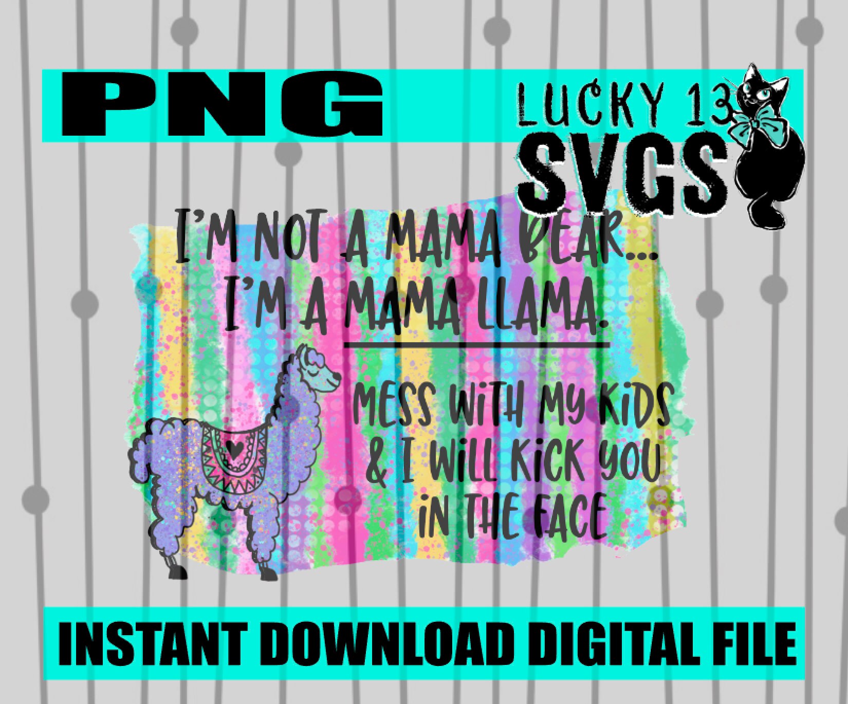 Mama Llama PNG Ready to Print Sublimation Printable | Etsy