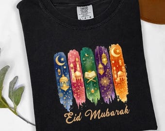 Diseño personalizado de camiseta Eid Mubarak PNG / Gráfico para camiseta islámica de Ramadán / Diseño para sublimación de festival musulmán SVG / Regalo de Eid (Descarga digital)