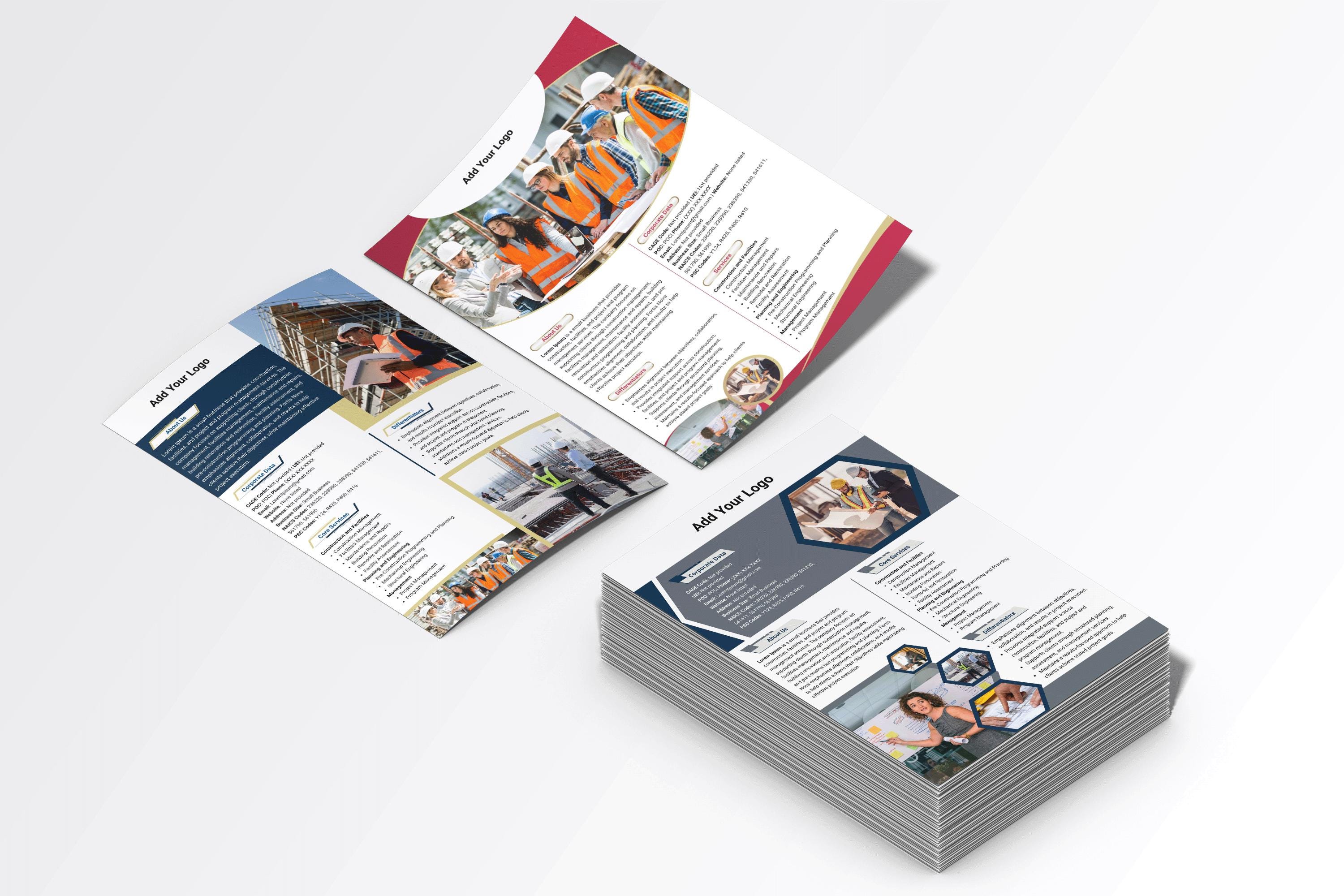 Construction Contractor Capability Statement Template | Government ...